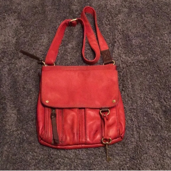 Coral/Pink Fossil handbag - Picture 5 of 7